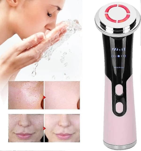 Ansigtsmassager, Lysfarve Hudforyngelsessens, Importeret Ansigtsløftning, Massage Skønhedsinstrument (Rosa)