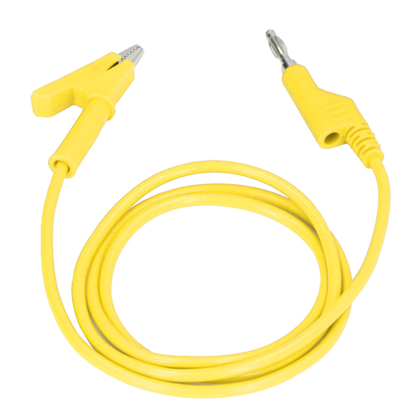 Krokodilklämma testkablar Bananplugg Trådkabel flexibel för elektrisk testning J.70035-1 4mmYellow