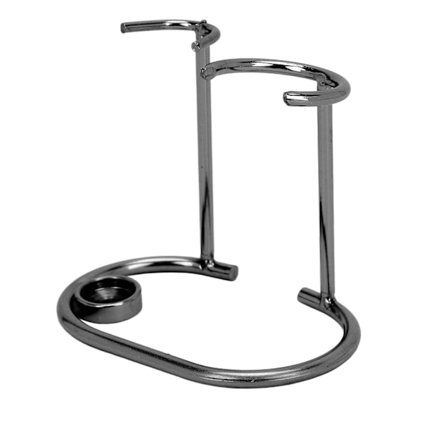 Barberstativ Sikkerhed Rustfrit Stål Moderne Design Rustfri Holdbar Lille bærbar barberbørsteholder til toilet Sort