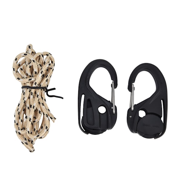 2 stk Heavy Duty Rope Strammer Skralde Binde Reb Karabinhage Krog Telt Fastener til udendørs