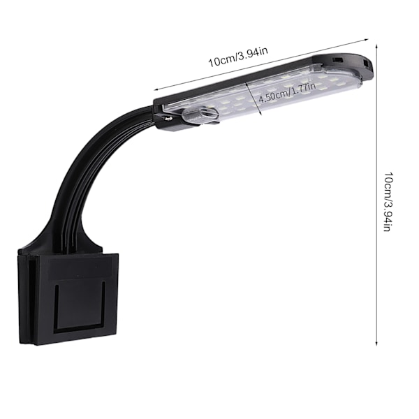 Akvarie LED-lys til vandplanter, klemmelampe, 220-250V EU-stik