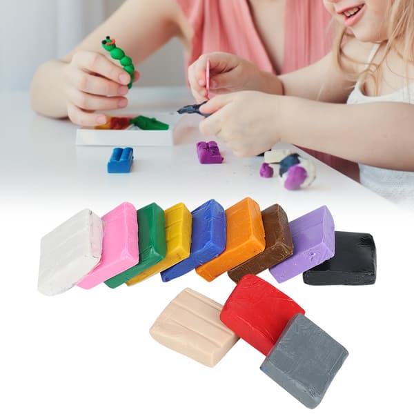 12 Färger Lera Polymer Set Polymerlera Hand DIY Leksak Modellering Polymerlera Lärande för Barn