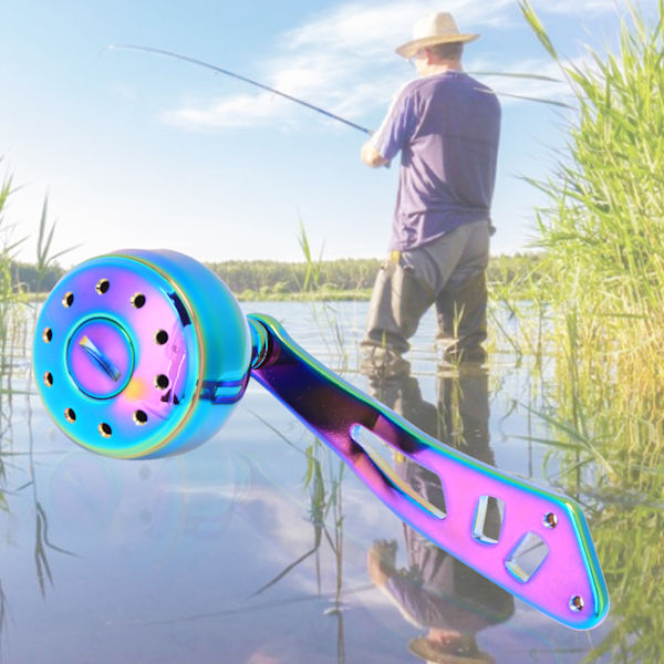 Aluminiumslegering Farverigt Fiskeri Baitcasting Hjulhåndtag Modifikation Vippearm Power Knop Reel Sæt
