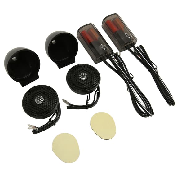 2 stk. 150W Dome Tweeter Høj Følsomhed 2-vejs System Sort Mini Audio Tweeter til Bil Audio Systemer
