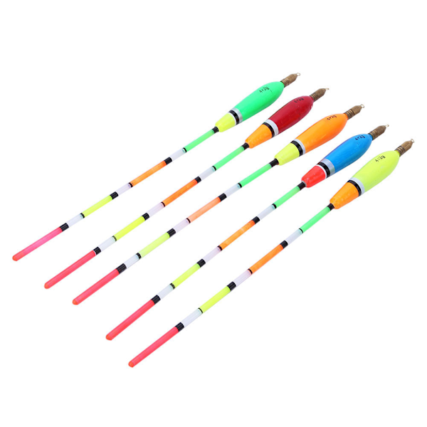 5 st Balsa träfiskeflöte Bobber Bite Indikator Fiskeutrustning (4+2g )