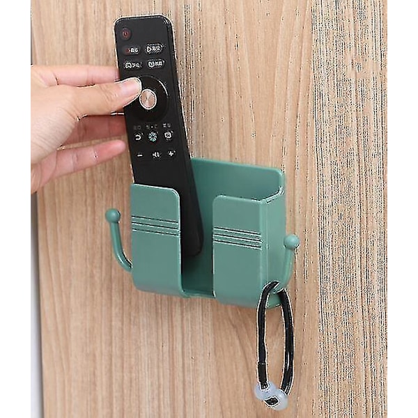 Väggmonterat mobiltelefonställ - 2-pack, självhäftande laddningsställ grönt
