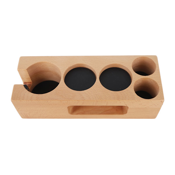 Trefot i tre for kaffepresser - Stativ for kaffepresser i tre til hjem, kafé, restaurant, hotell, kontor - 58 mm, 5 hull