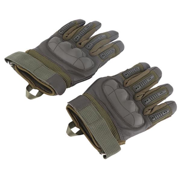 Motorcykelhandskar Hårda Knogar Andningsbara Bra Grepp Anti Slip Full Finger Powersports Handskar för Lumbering Tung Industri Grön M