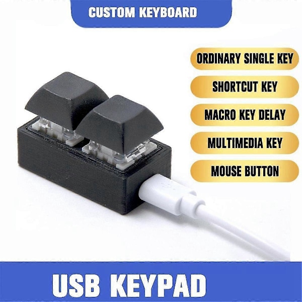 Mini Tastatur Makro Keypad RGB DIY Tilpas Genvejstastatur Gaming Mekanisk Programmerbar Tastatur Rød Switch 1 Taster