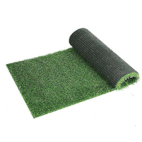 Kunstgress for hunder, falskt gress for valper, pottetrening, realistisk kunstgress for innendørs og utendørs bruk med sklisikker gummipute (2 x 0,5 m)