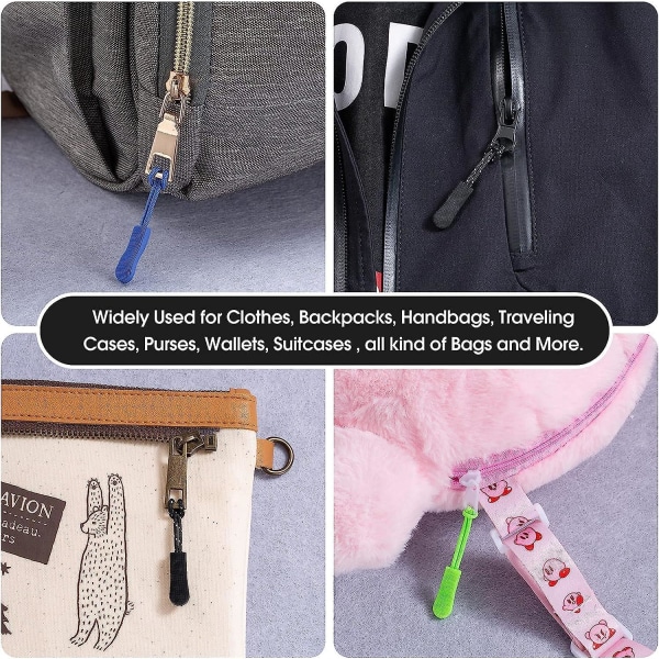Zip Pull Tabs - 80 stk, tøj, rygsække, kufferter, håndtasker, punge