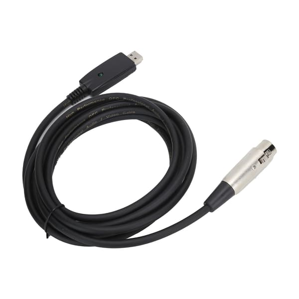 JORINDO 3 meter USB til XLR-kabel han til 3-bens hun mikrofonkabel forlængerledning