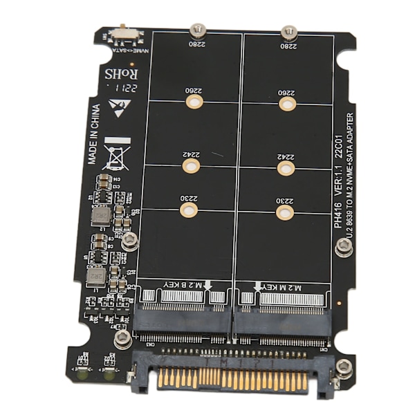 NVME U.2 til Combo NGFF M.2 SATA PCIe SSD-adapter 40 Gbps stabil drift SFF8639 SSD-adapter til bundkort