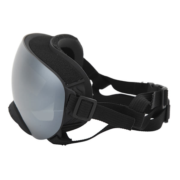 Hunde Goggles Vindtætte UV Øjenbeskyttelse Justerbar Rem Hvalpesolbriller Universal til Mellemstore Kæledyr Sølv Linse