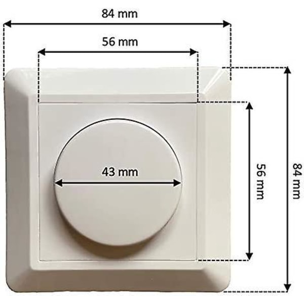 2 STK LED Lysdæmper, Forsænket, Hvid