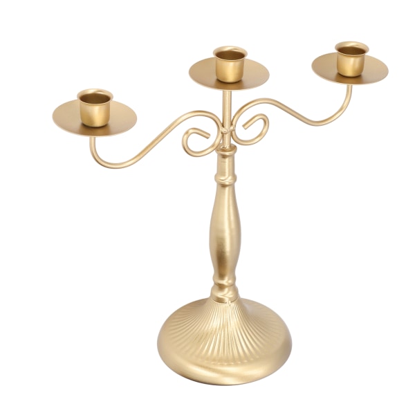 Europæisk stil lysestageholder Guld 3 hoved lysestager til bryllupsfest middag