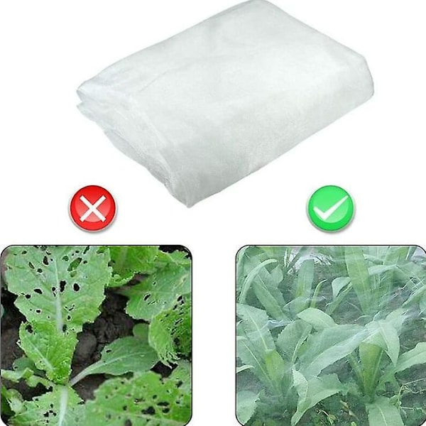 Insektbeskyttelsesnet, 6x2,5m, 60 mesh, insektnet til planter