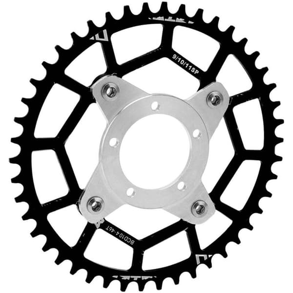 Bafang BBS01 BBS02 Elcykel Kædering Adapter, 46 Tænder, 104BCD, Høj Styrke, Sort