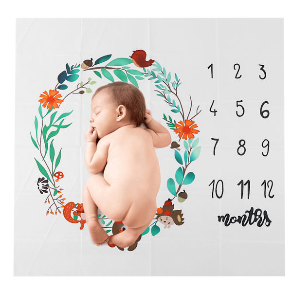 Baby Fotografi Baggrund Rekvisitter Månedlig Milepæl Rekord Vækst Spædbarn Legemåtte