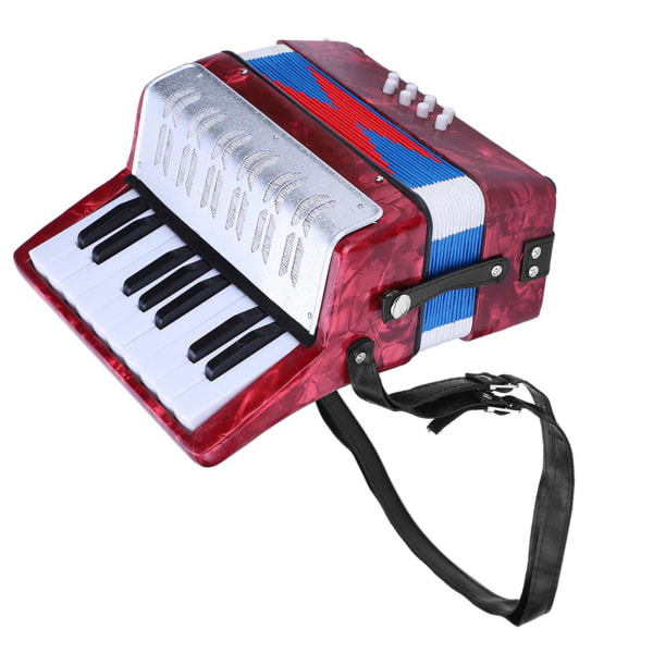 17 Key 8 Bass Piano Harmonikka Soitin aloittelijoille (punainen)