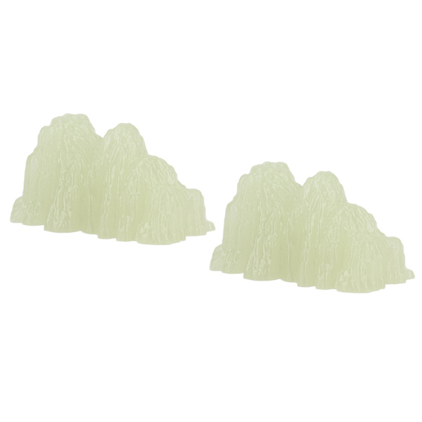 2 stk. Grønn fluoritt mineral krystallprøve skrivebordssimulering superlysende dekorativ steinhage fiskebolle landskapsornament 02 stil