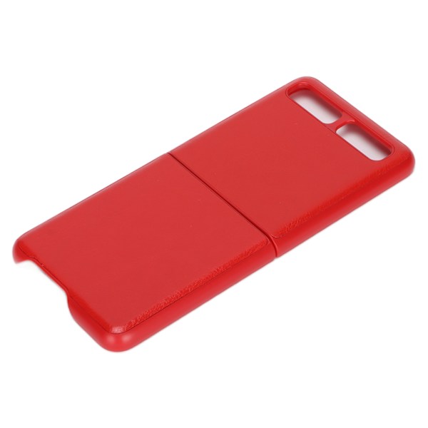 Läderfodral för Samsung Galaxy Z Flip, skyddande skal, reptåligt, rött, typ 2