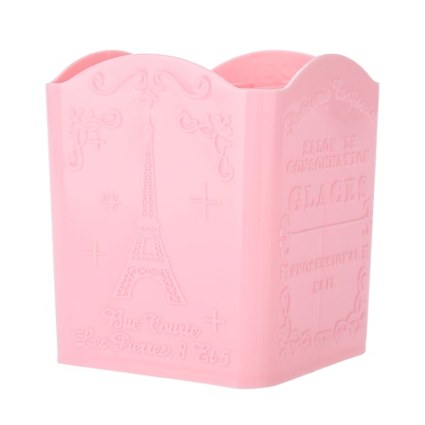 Opbevaringsboks Brevpapir Kosmetik- og manicureværktøj Container med Eiffeltårnsmønster Pink