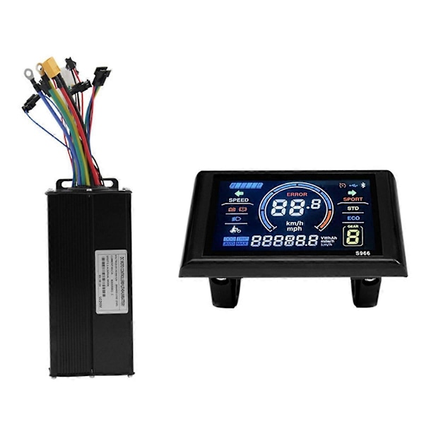 Cykellampa LED S966 Display Panel 40A Sinusvåg Kontroller Borstlös