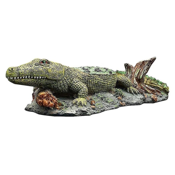 Nedsunket krokodilleakvarium - naturtro akvatisk dekorasjon for akvarium - Tilbehør til realistisk alligatordekor
