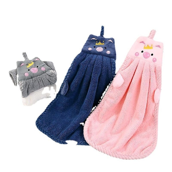 4 stycken barn handdukar Söta djur handduk Mikrofiber Snabbtorkande Absorberande handduk