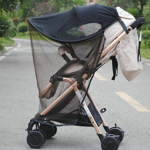 Solskydd med myggnät för barnvagn - Anti-UV solskydd för barnvagn