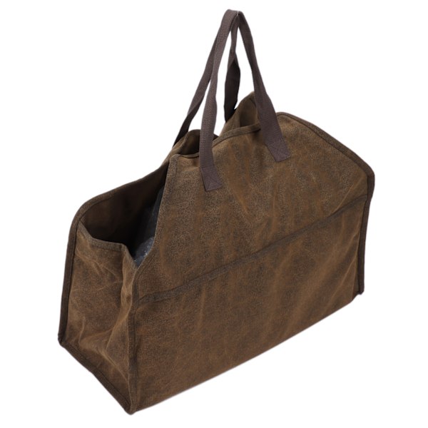 Bärbar canvas vedkorg vedförvaring väska arrangör öppen spis tillbehör