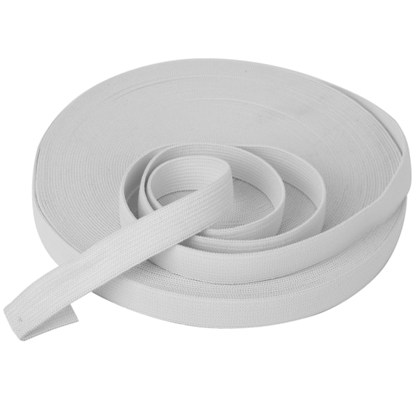 Stickad elastiskt band tjocknar sytillbehör hantverkssamling för skyddskläder manschetter vit 15 mm bredd