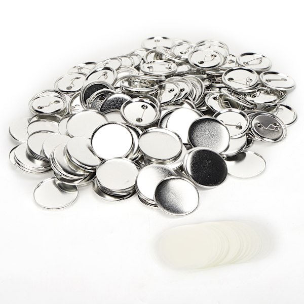100 kpl tyhjiä pinnipainikkeita 44mm/1,7 tuuman pyöreä turvamerkki embleemi mitalin osat tarvikkeet DIY-käsitöille lahjoille matkamuistoille