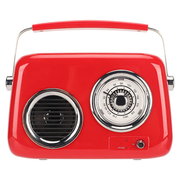 Retro Radio Bluetooth högtalare Bärbar Handhållen HiFi Stereoljud Söt radiohögtalare i gammaldags stil för fest utomhus Röd