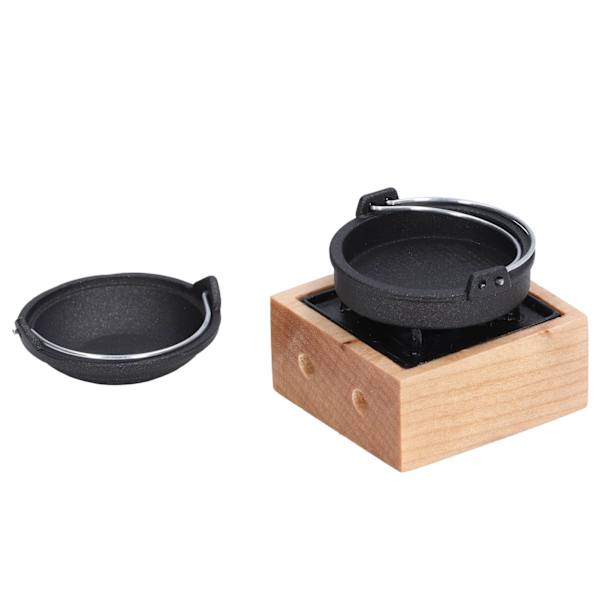 1:12 Dockhus Miniatyr Hot Pot Rack Utsökt Mini Kök Pryl Dekorativa Dockhus Kök Tillbehör