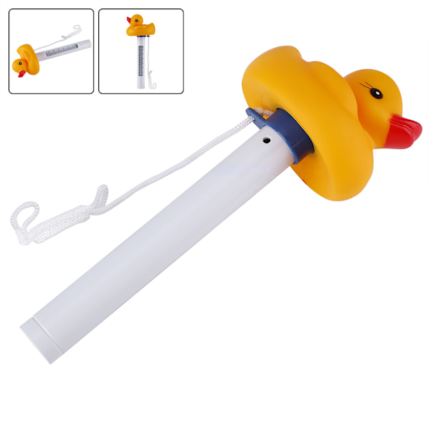 Tecknad mini flytande vattentermometer för simbassäng Spas Fish Tank Aquarium Duck