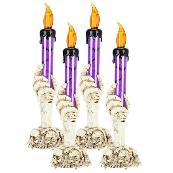 4 st Halloween Ljusstake Ljus Simulation Flamma Ond Hand Bar Layout Dekoration