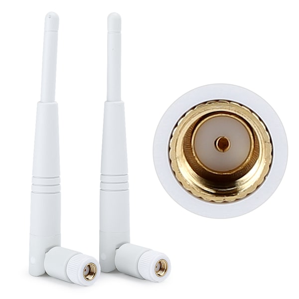 2 STK 2,4G/ 5G Dual Band WiFi-antenne 4DBi Omni RP-SMA grensesnittantenne