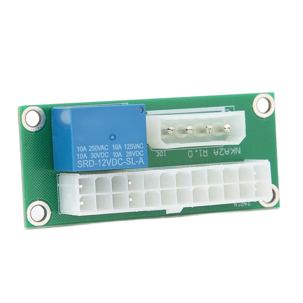 Flere strømforsyningsadapter ATX strømsynkronisering 24Pin Dual Power Startup Board til strømforsyning grafikkort IDE-interface
