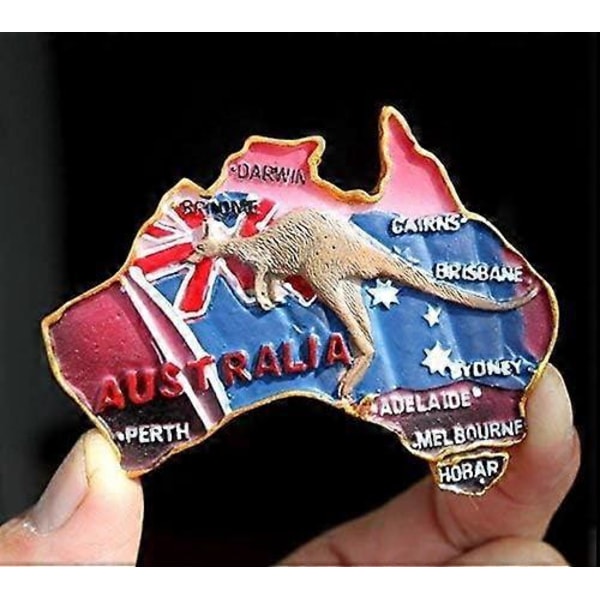 2025 Sopiva 3D Australia Eläin Kenguru Jääkaappimagneetti, Koti & Keittiö Koriste Magneettitarra. Australian kartta Matkamuisto Jääkaappimagneetti