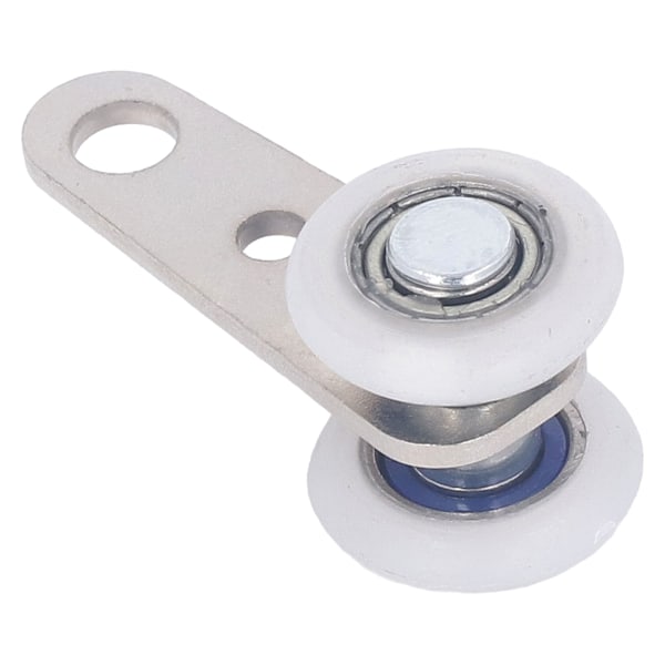 10 stk remskive i rustfritt stål og nylon med 2 nylonhjul 19 mm diameter 44 mm lengde for skyvedør