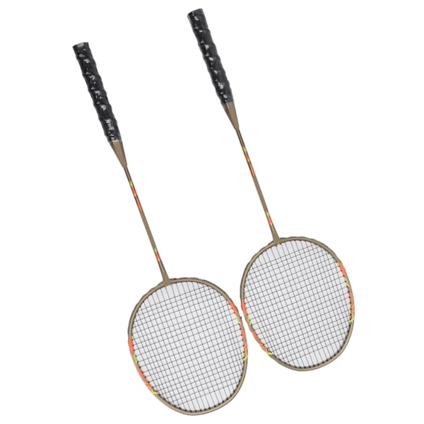 2 st badmintonsats set lätt järnlegering en bit badmintonracketar med förvaringsväska för nybörjare