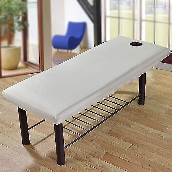 Spa Massagebord Betræk Elastisk Kant Ensfarvet Blød Polyester All-round Wrap