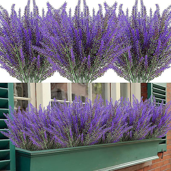 Kunstplante i plast, dekorativ falsk blomst til hjemmet eller kontoret