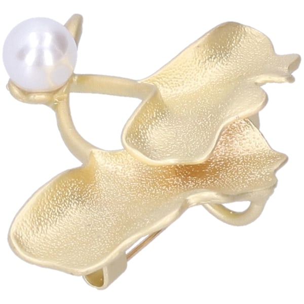 Brosch Pin Metall Frostat Ginkgo Blad Mönster Slipstift Kavaj Märken Fest Corsage Tillbehör Guld