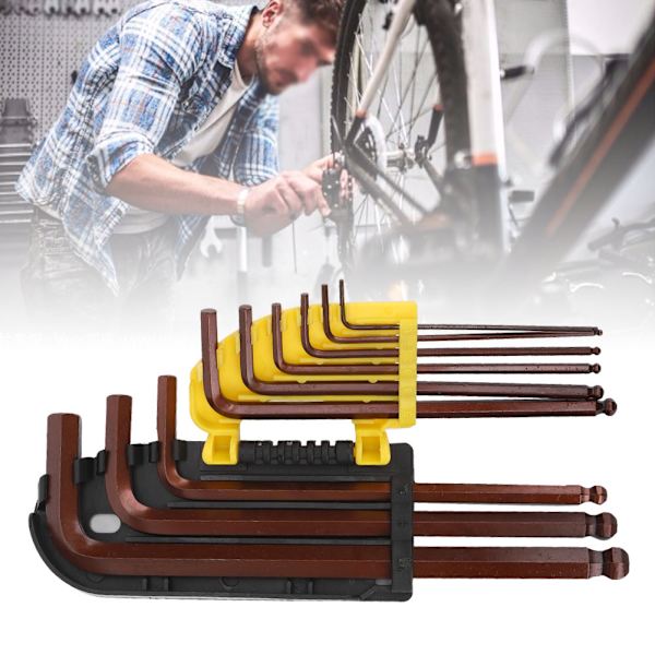 9PCS 1.5/2/2.5/3/4/5/6/8/10mm Mountain Road Bike Hex Socket Wrench Bicycle Repair Tool