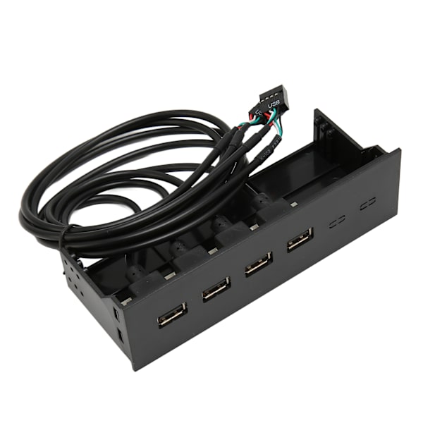 5.25 Tommer USB2.0 Hub Frontpanel Multifunktionelt 4 Porte 19pin Optisk Drev Frontpanel til 5.25 Tommer PC Computer Kabinet