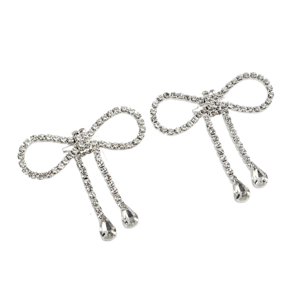 2st Rhinestone rosettbrosch Utsökt glänsande tofsdesign rosettbroschnål för dagligt bruk Fester Bröllop Firande