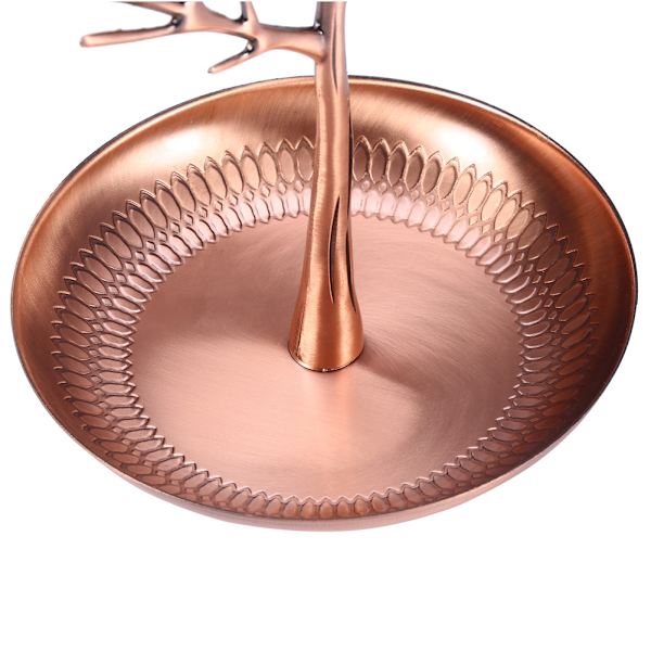 Metall ørepynt Stativ Halskjede Organizer Smykkeholder Ornament Display Trestativ (bronse)